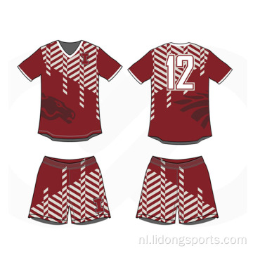 Aangepaste voetbal shirts kit uniform voetbal jersey set